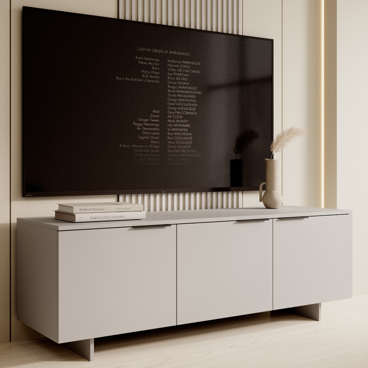 TV szekrény MALMO 3D homokszínű