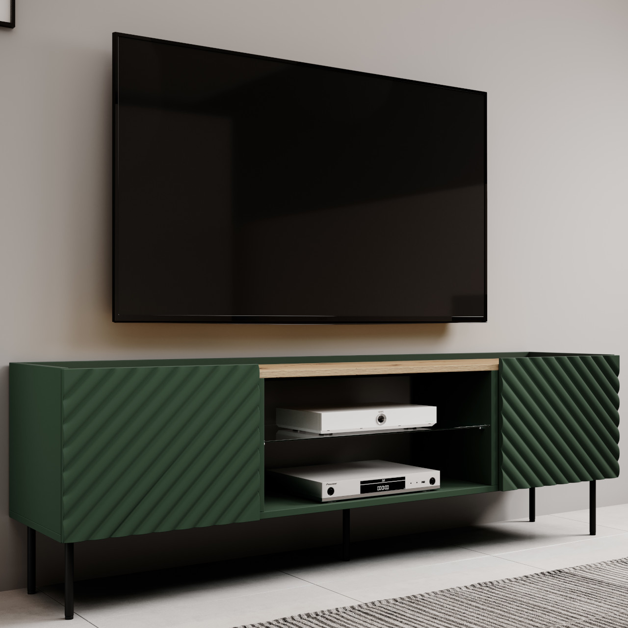 TV szekrény INDA EF labrador zöld / artisan