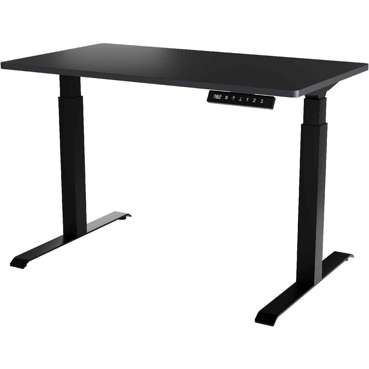Állítható magasságú íróasztal MOON fekete / antracit