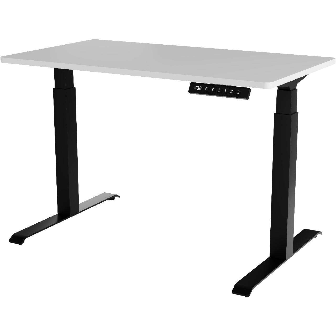 Állítható magasságú íróasztal MOON fekete / fehér