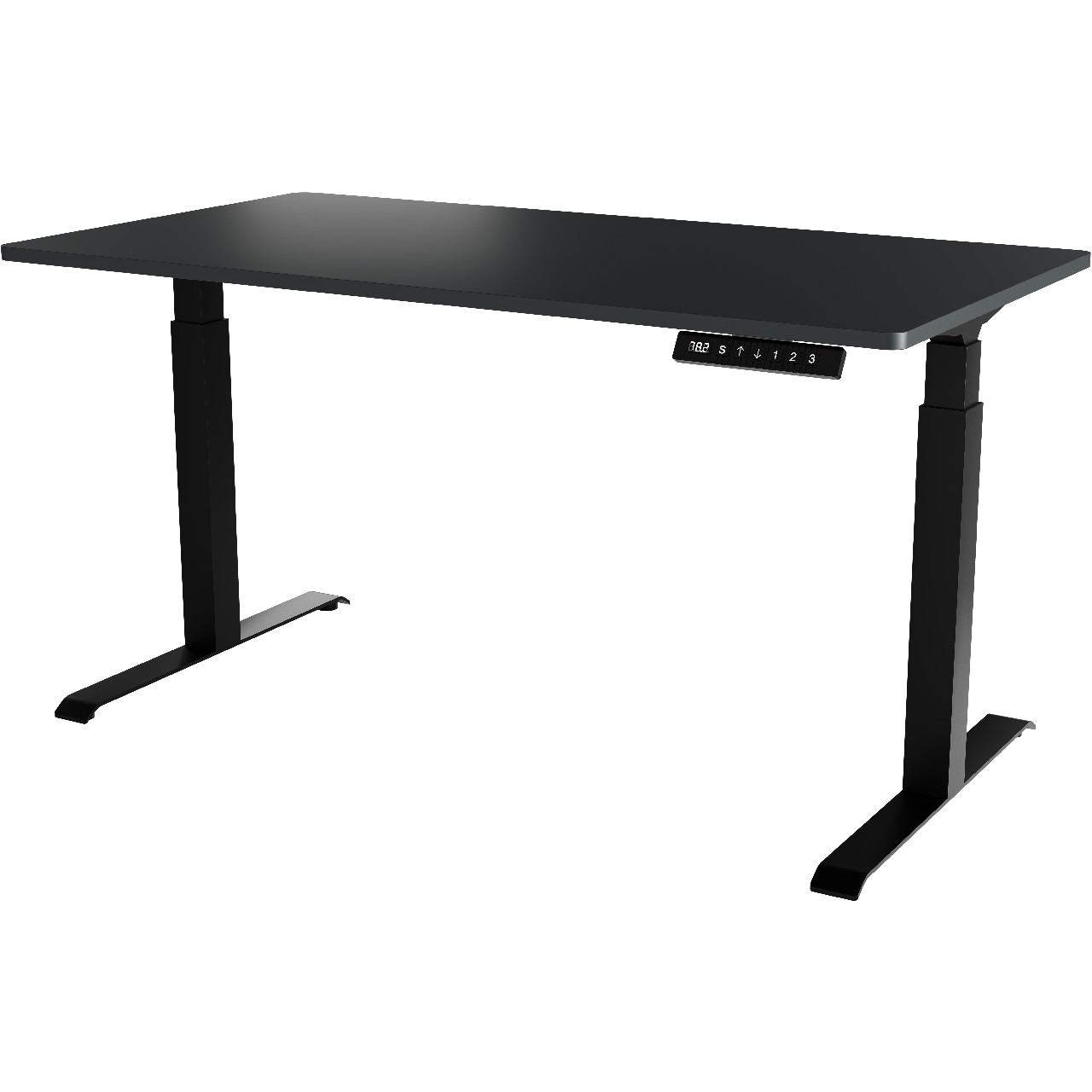 Állítható magasságú íróasztal MOON LONG fekete / antracit