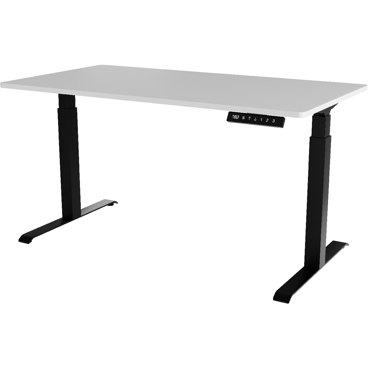 Állítható magasságú íróasztal MOON LONG fekete / fehér
