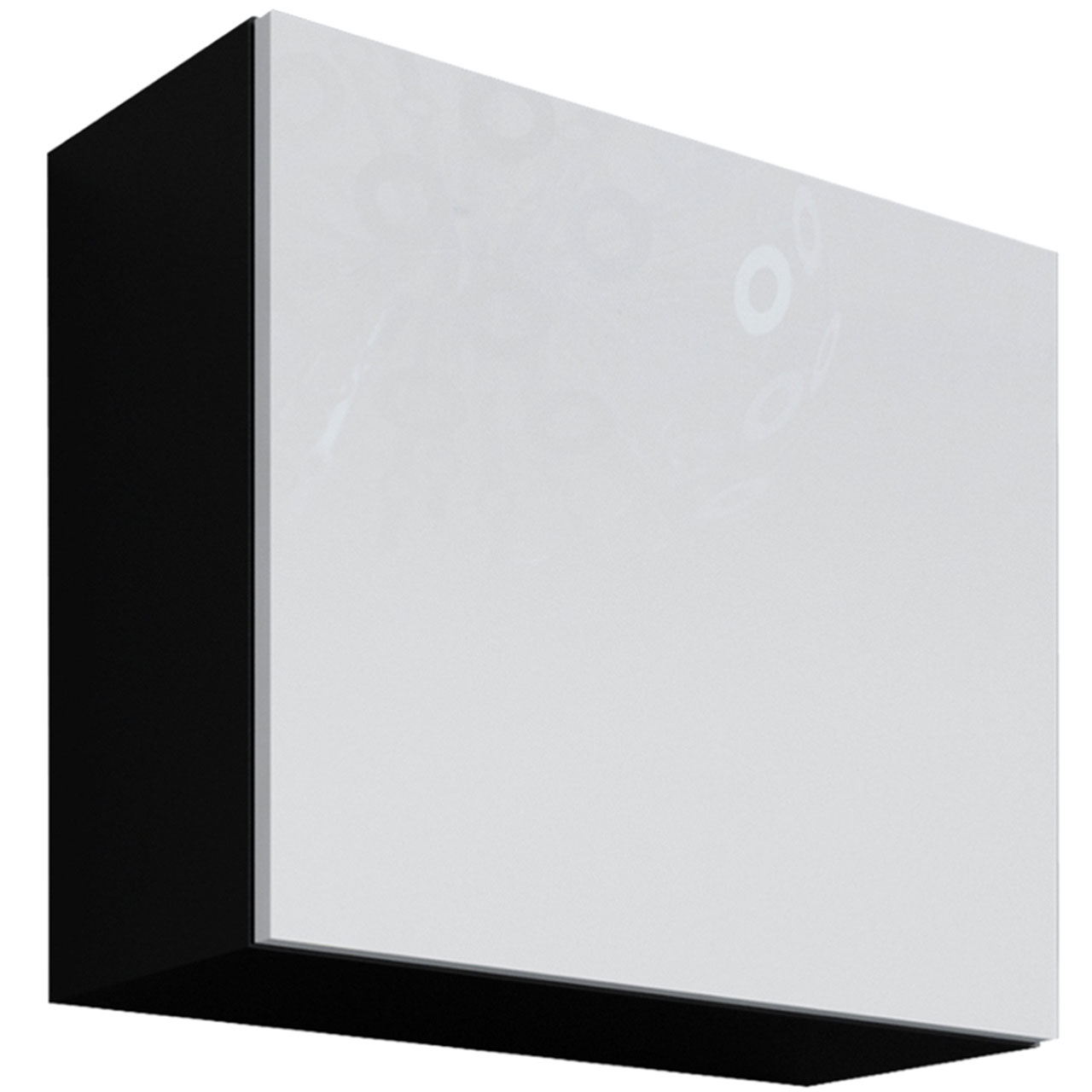 Fali szekrény VIGO KWADRAT VG10C fekete / fehér fényes