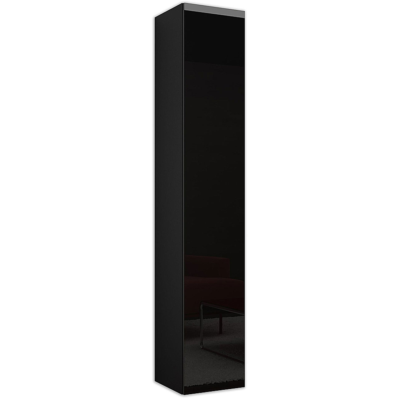 Nappali bútor VIGO NEW 7D fekete / fekete fényes