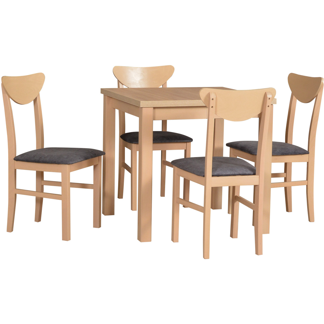 Asztal MAX 8 sonoma laminált + szék LEO 2 (4 db) sonoma tölgy / 16B