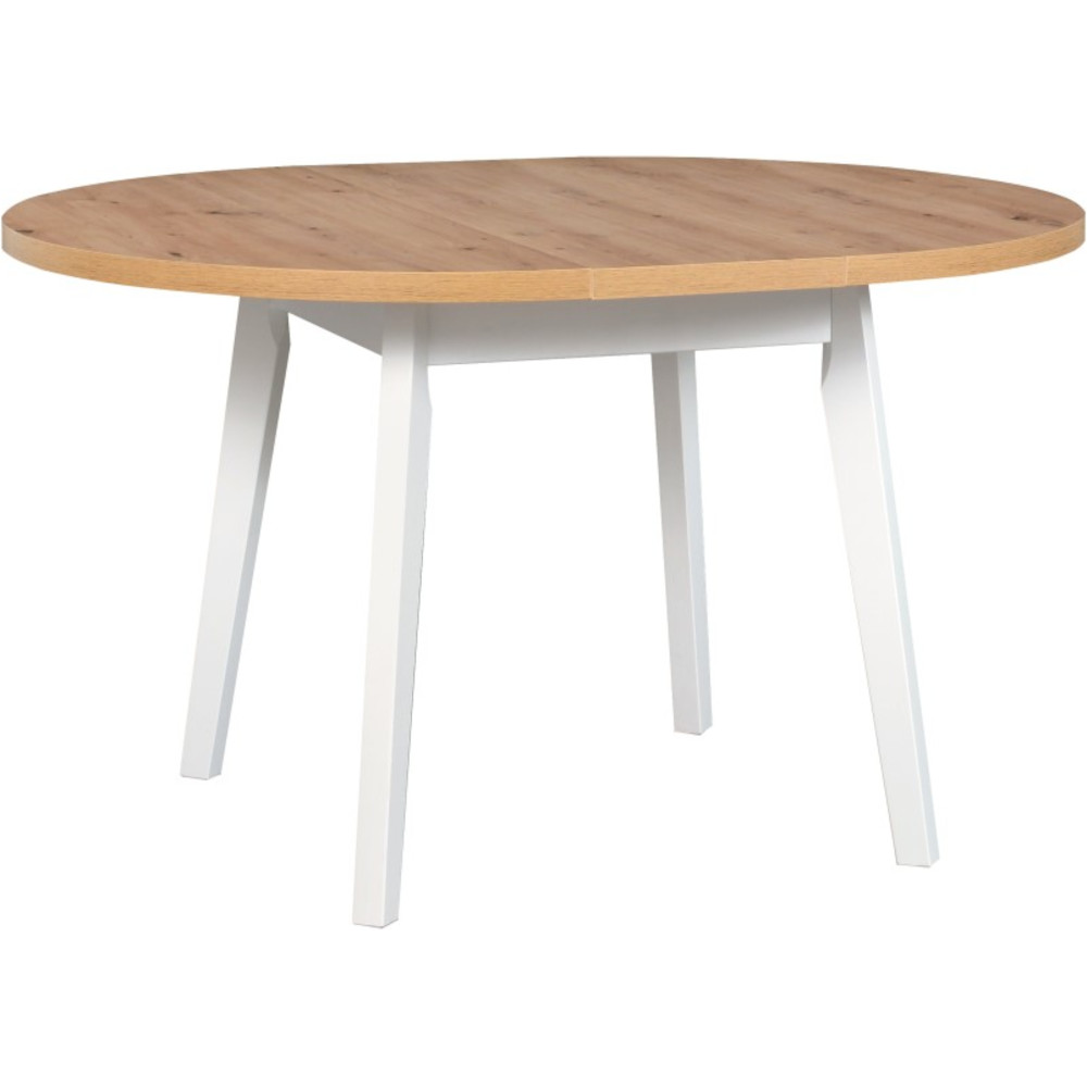 Asztal OSLO 3 L 100x100/130 grandson tölgy laminált / fehér