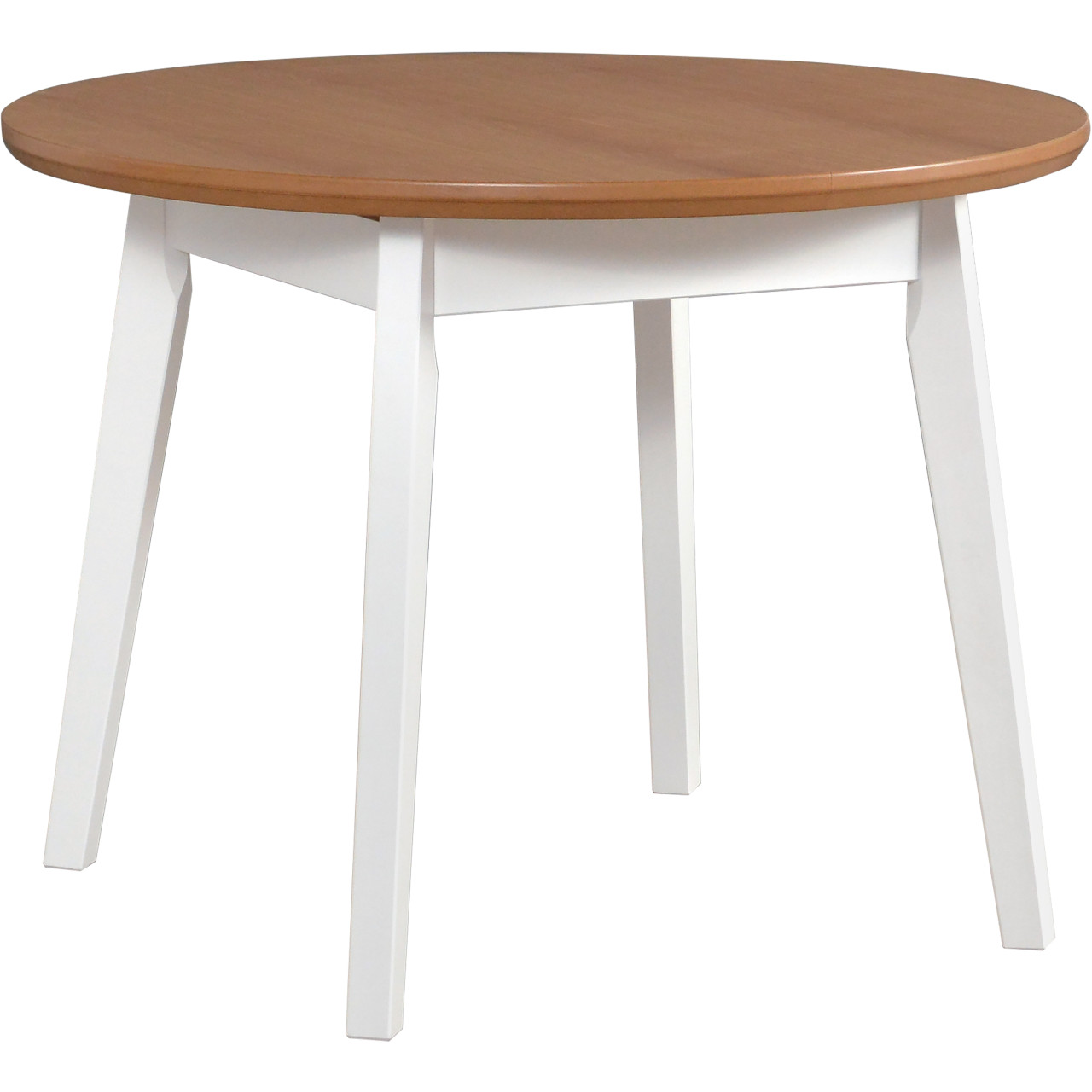 Asztal OSLO 4 100x100/130 tölgy furnér / fehér