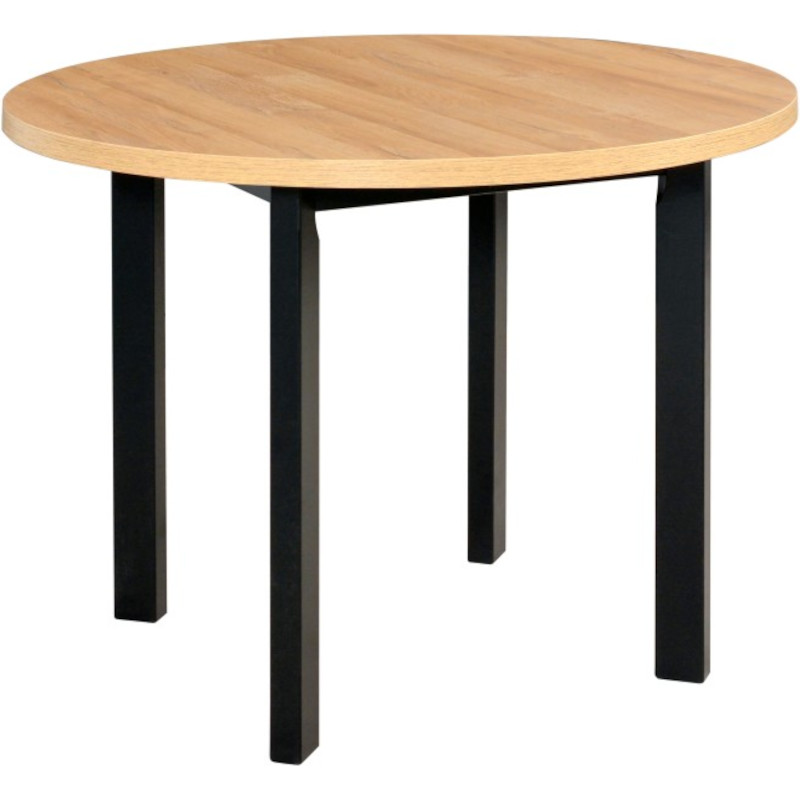 Asztal POLI 2 100x100 grandson tölgy laminált / fekete