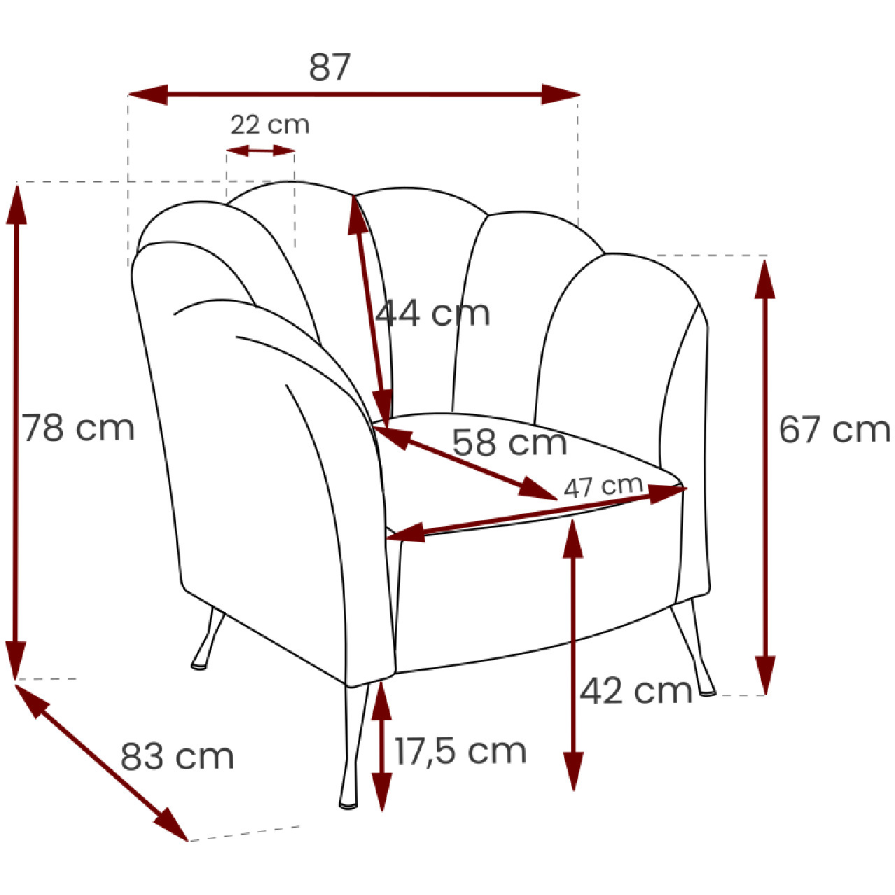 Fotel ADRIA eureka 2142 fekete