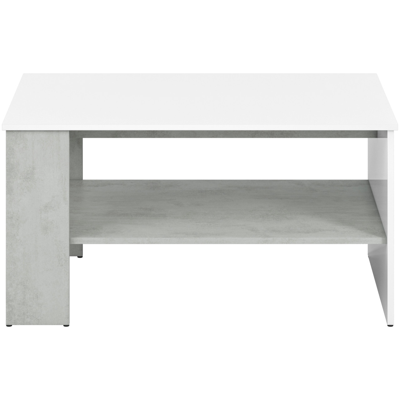 Dohányzóasztal LORA LA10 ezüst beton / fehér