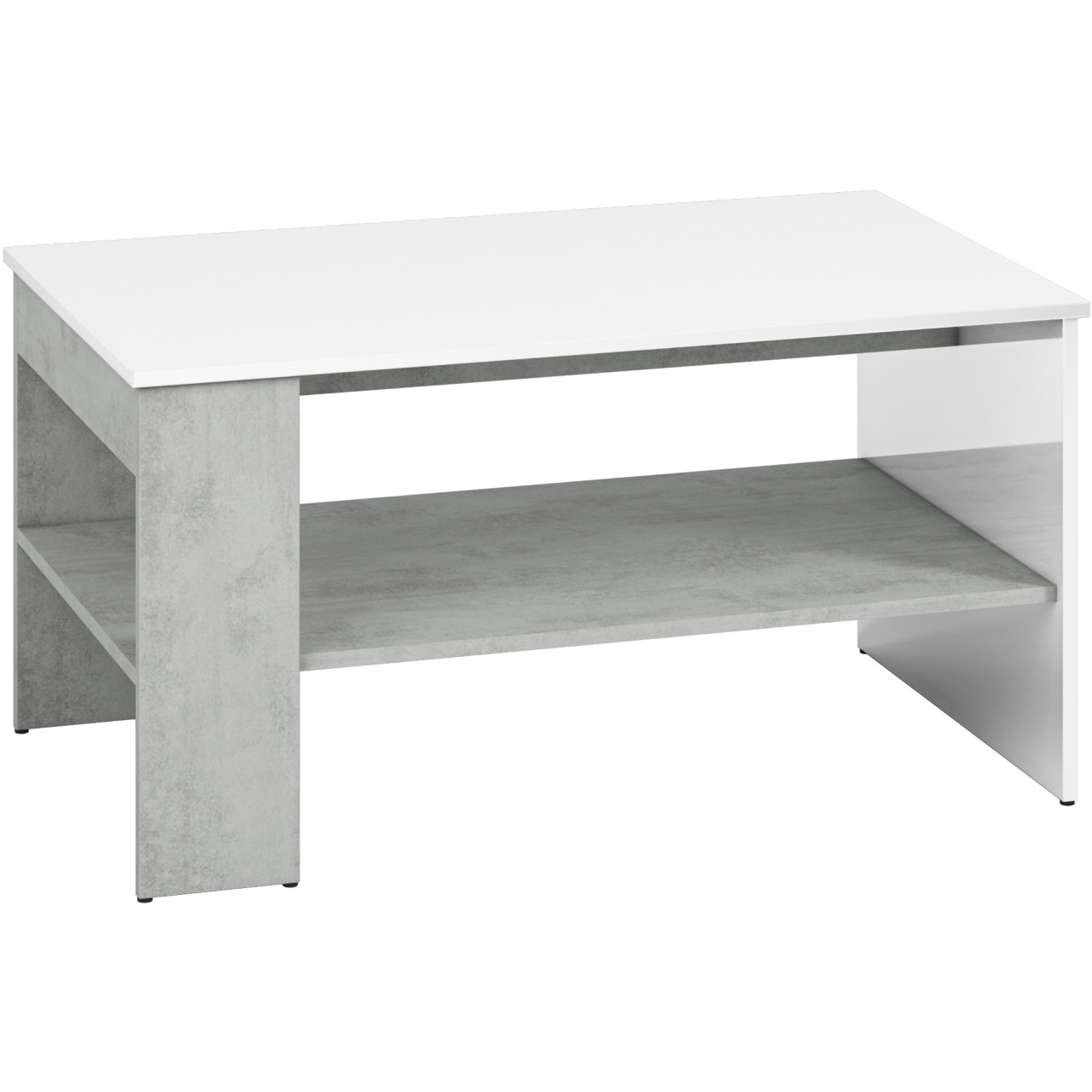 Dohányzóasztal LORA LA10 ezüst beton / fehér
