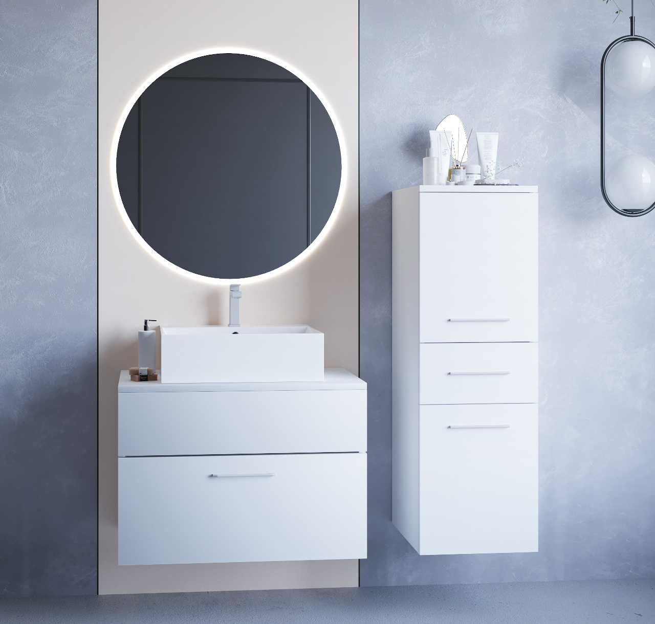 Fürdőszoba BUSTO fehér laminált