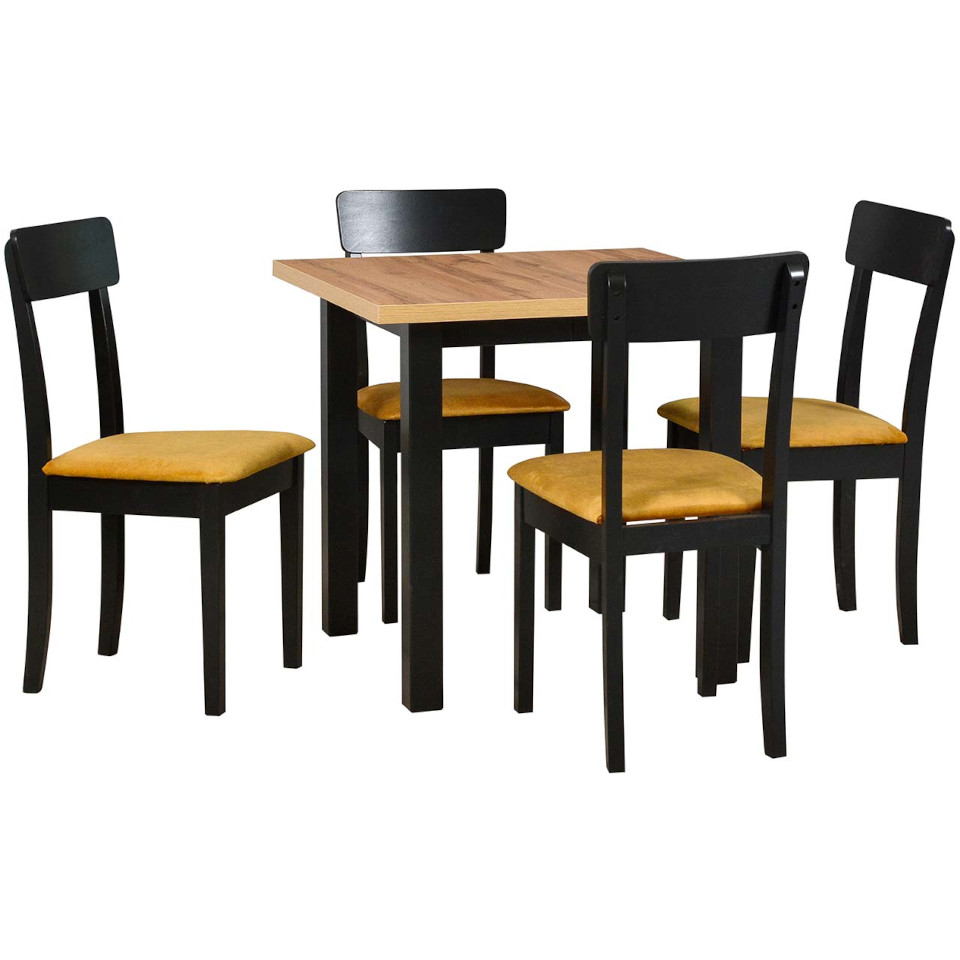 ds6 wotan asztal laminált fekete dk44 székek