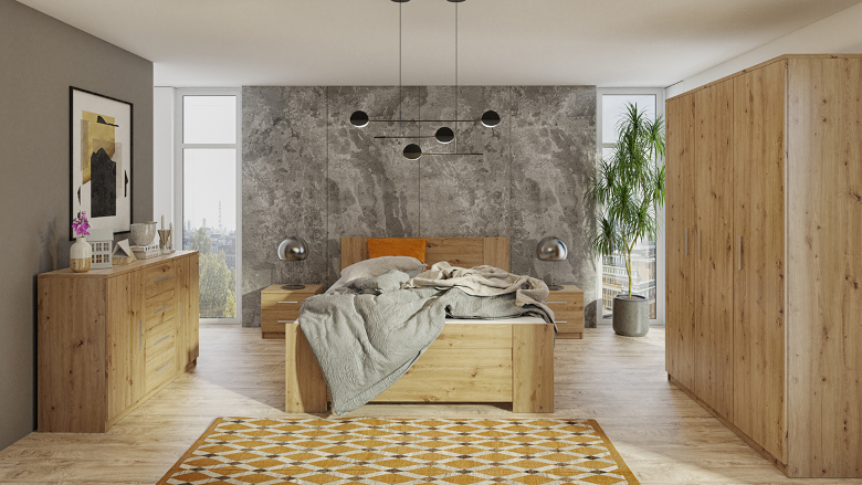 boney 8 tölgyfa kézműves hálószoba