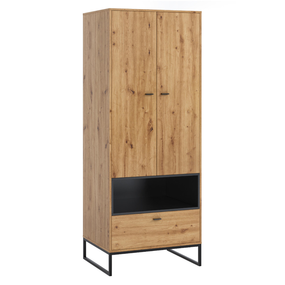 Olivier OE 01 Gardrób Artisan Tölgyfa Fekete
