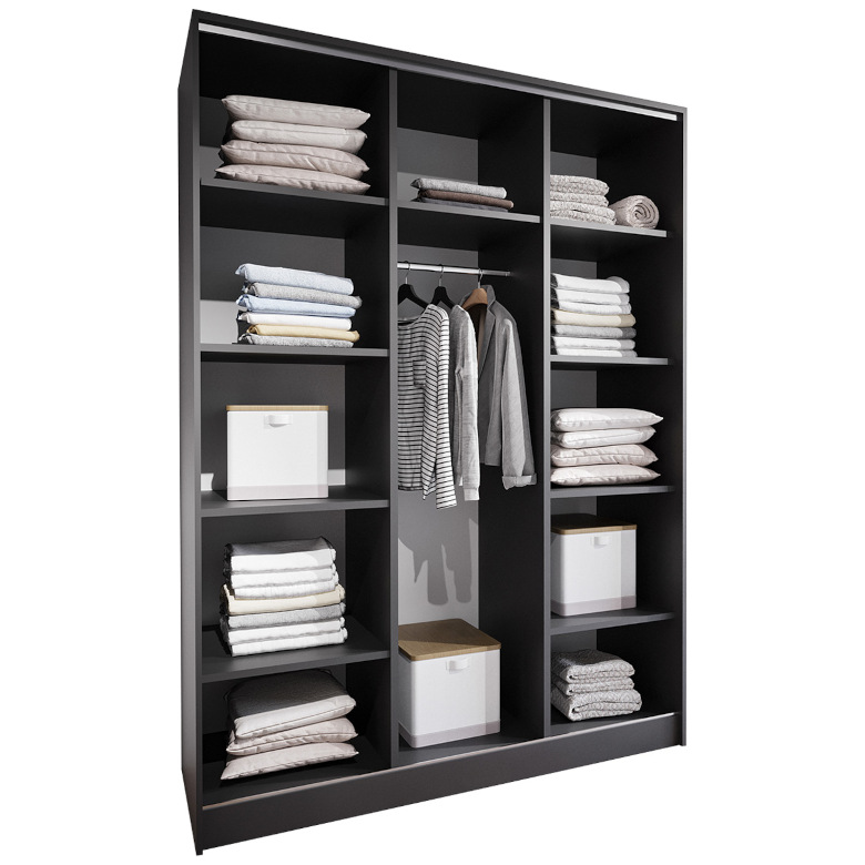 merv k1 150 nyitott szekrény fekete