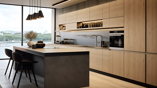 Modern konyha fával - inspirációk és bútorok