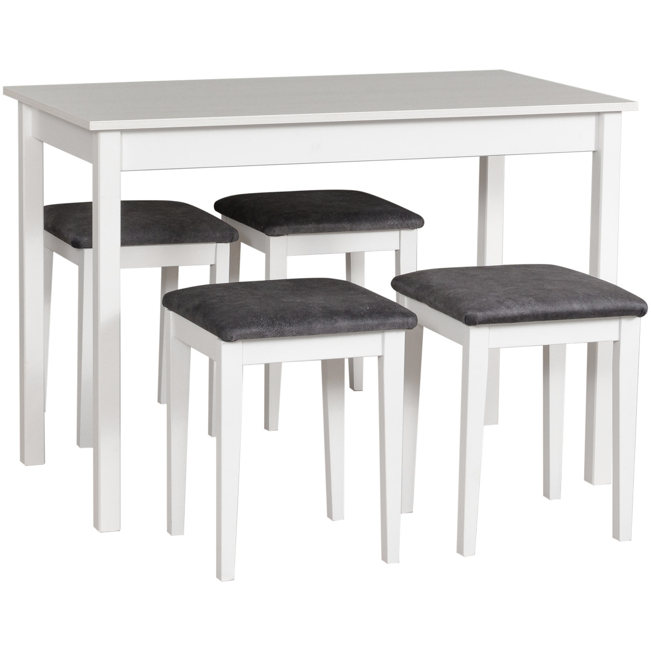 Asztal MAX 2 fehér laminált + kárpitozott ülőke T3 (4 db) fehér / 24B