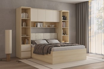 Hálószoba bútor LERRA 3 lindberg tölgy / homokszínű