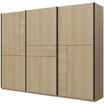 Tolóajtós gardróbszekrény 270 UBEC 69 lindberg tölgy