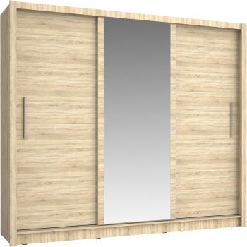 Tolóajtós gardróbszekrény tükörrel 248 BAKI 13 sonoma