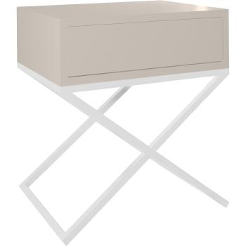 Éjjeliszekrény SIENA kasmír / fehér