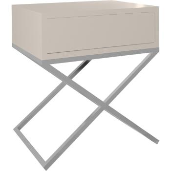 Éjjeliszekrény SIENA kasmír / króm